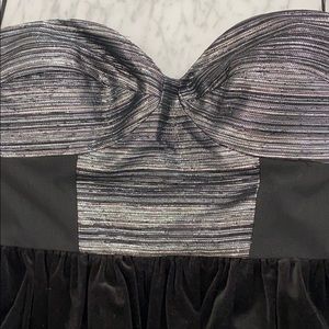NEW black & silver Tibi cocktail dress